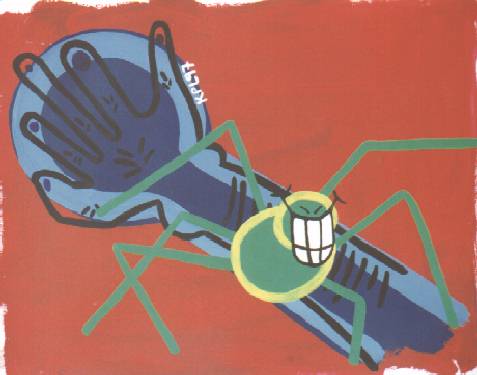 The spider on my arm . . .